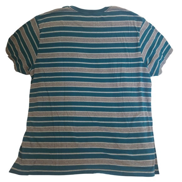 Eddie Bauer Legend Wash T-Shirt 2XL Striped Green Gray Soft Cotton Everyday Wear - Picture 1 of 5
